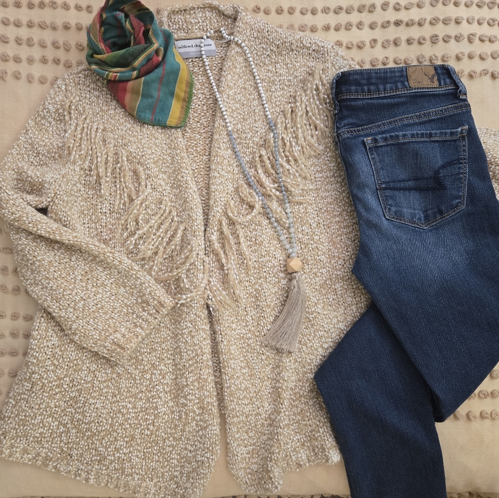 Western Fringe Fluffy Sweater